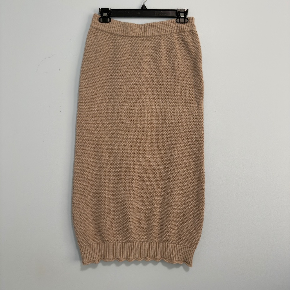 Free People FP Beach Knitted Beige Midi Skirt Size S